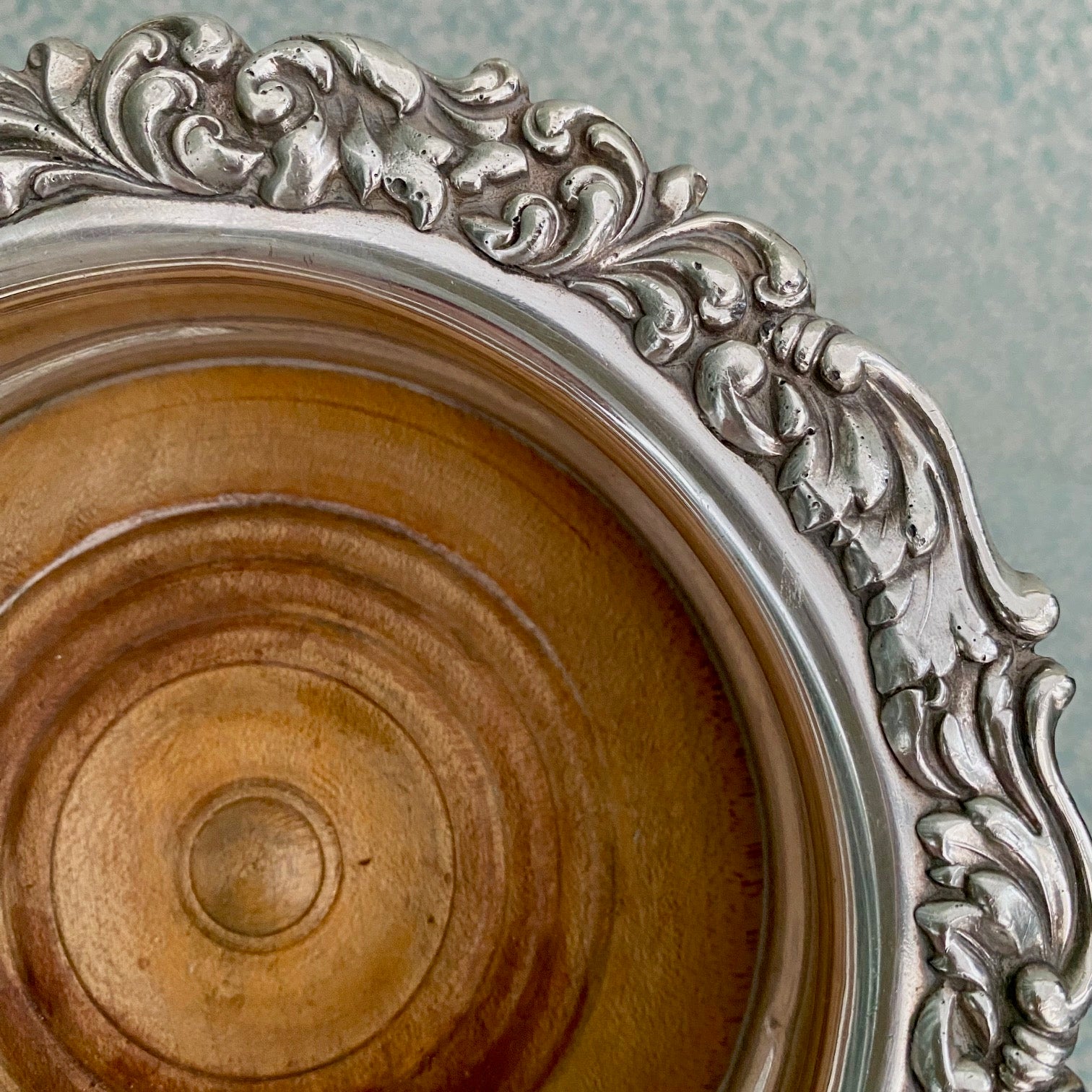 Set 4 Silver Plated Decorative Coasters H157
