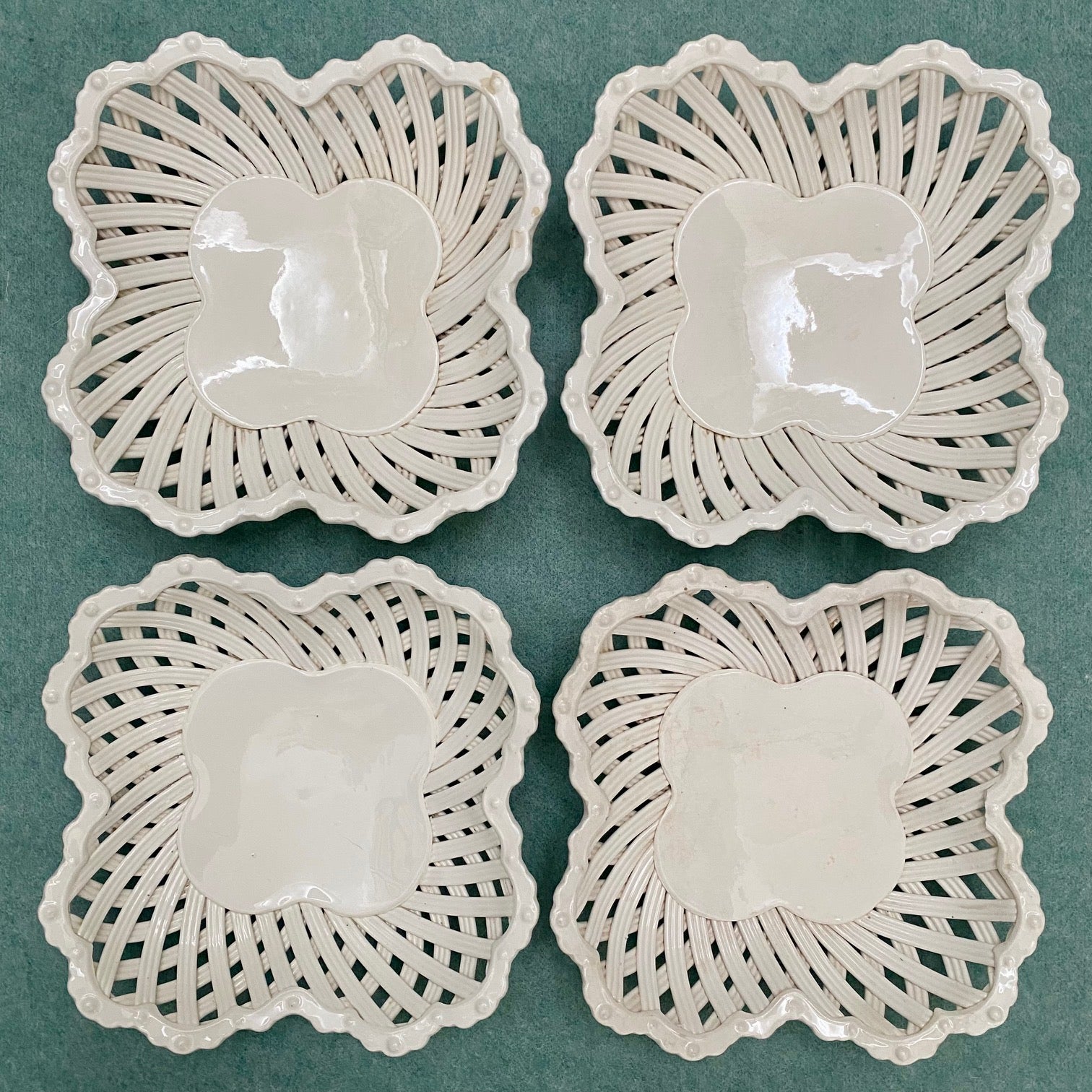 Small Lattice Creamware Display E31
