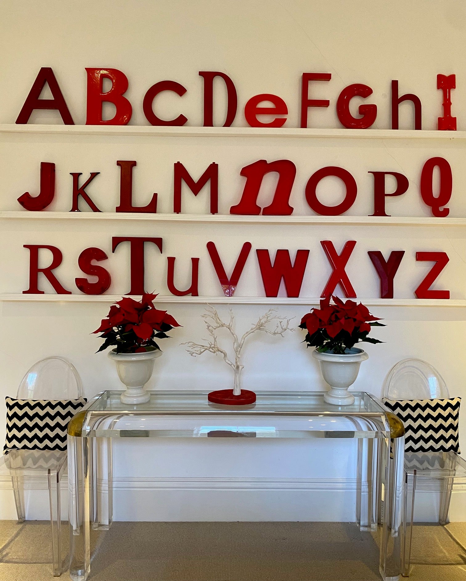 Vintage Red Alphabet