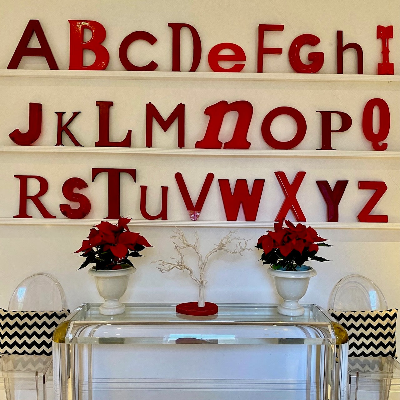 Vintage Red Alphabet