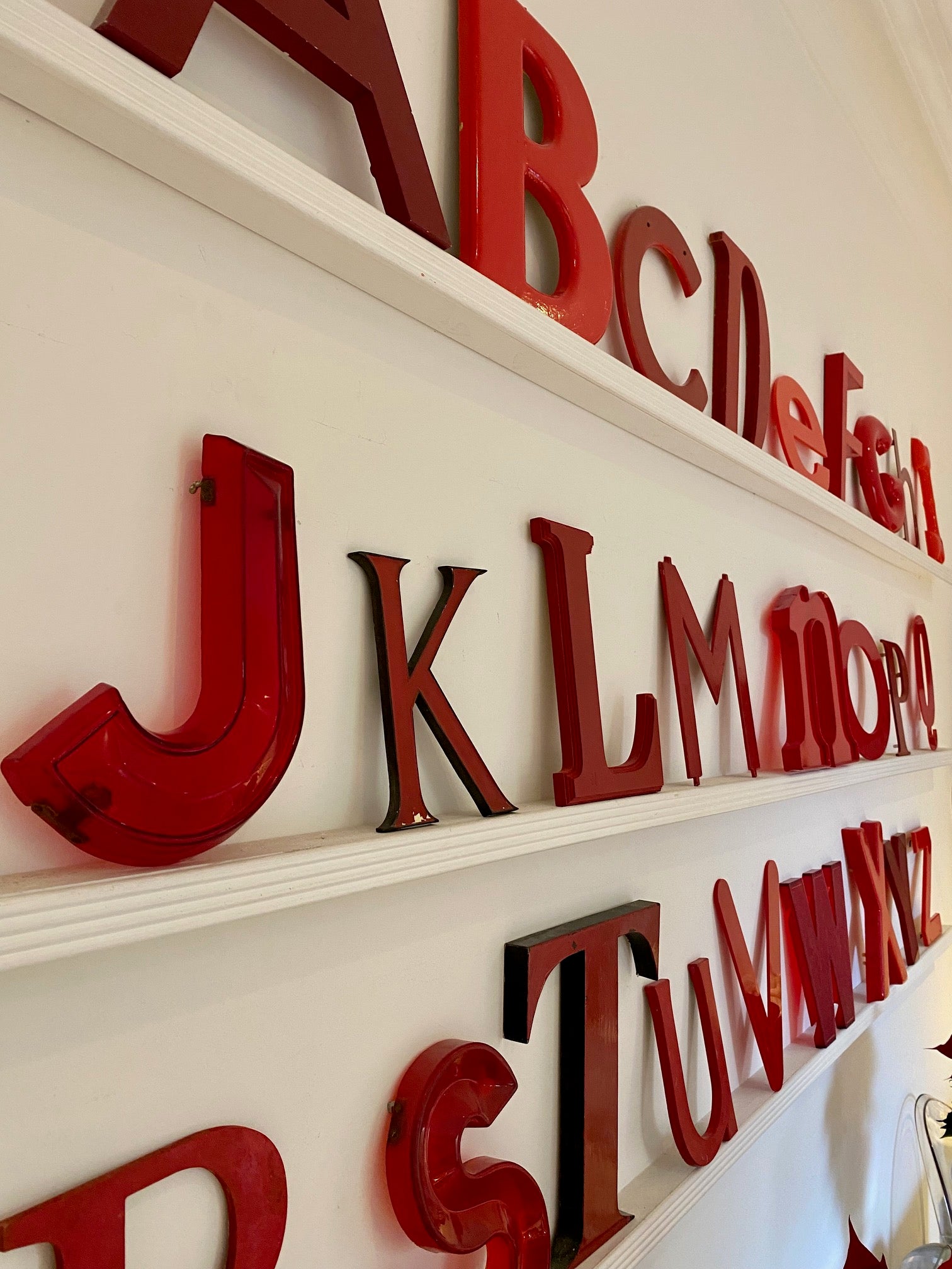 Vintage Red Alphabet