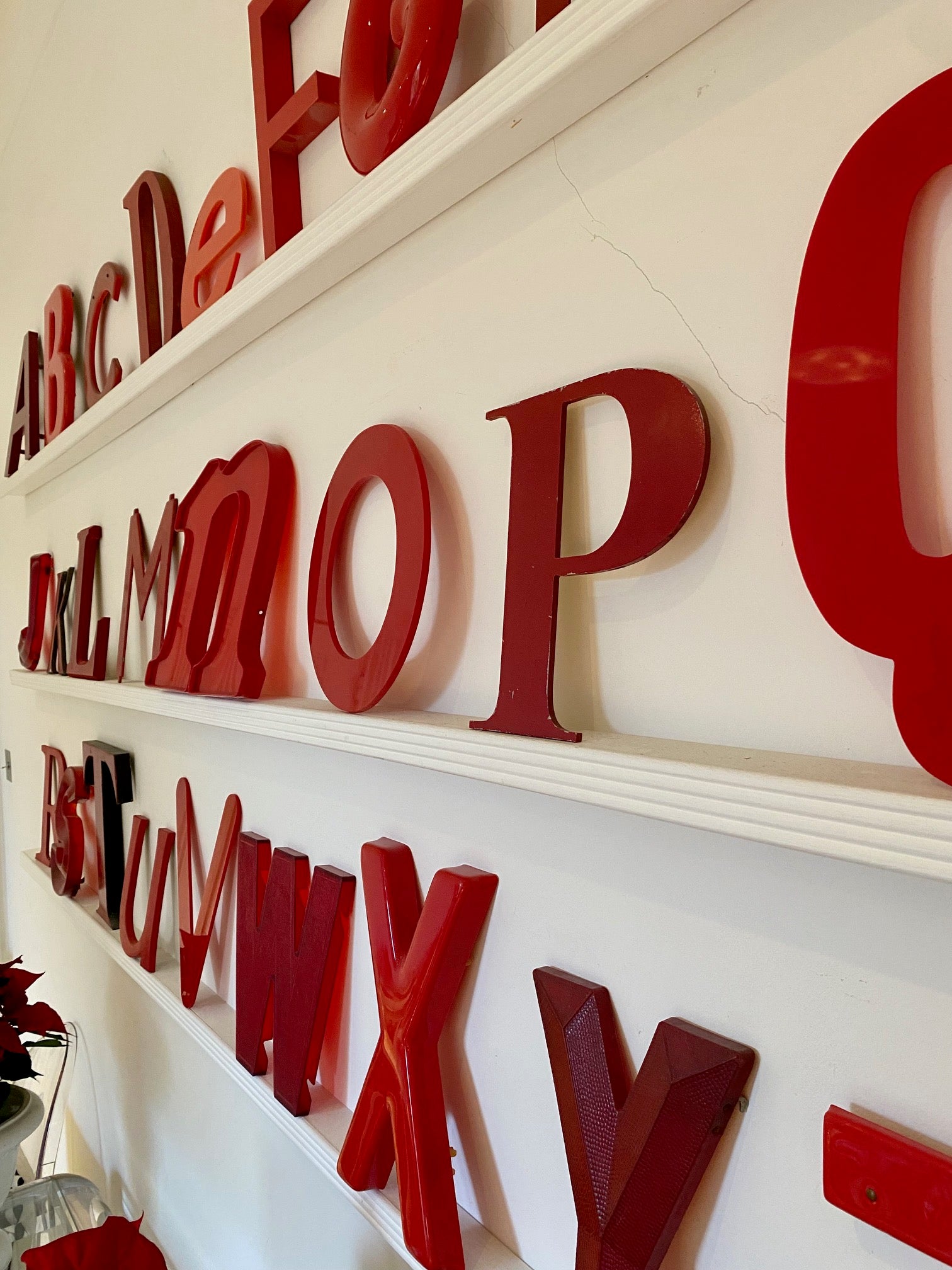 Vintage Red Alphabet