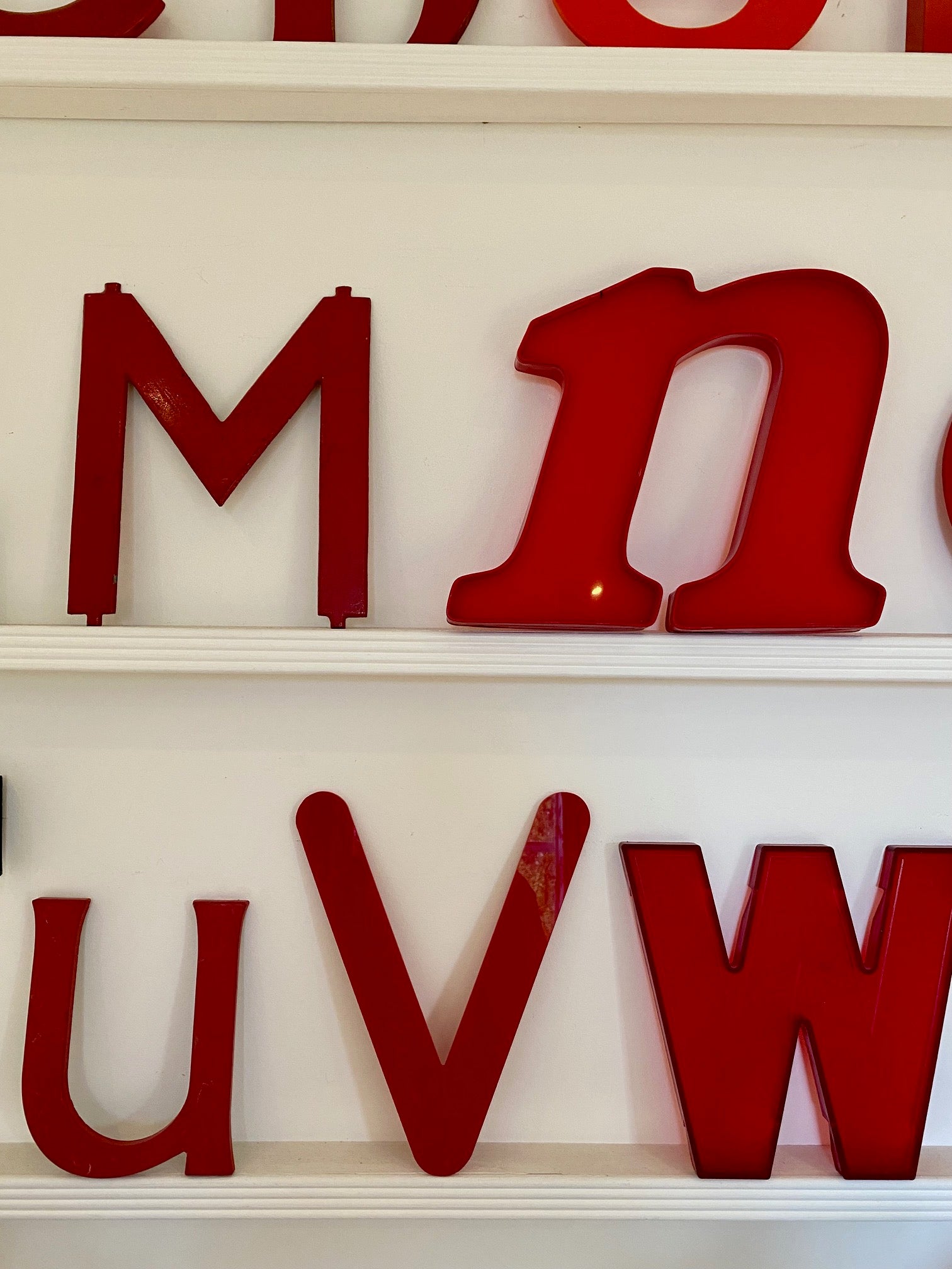 Vintage Red Alphabet