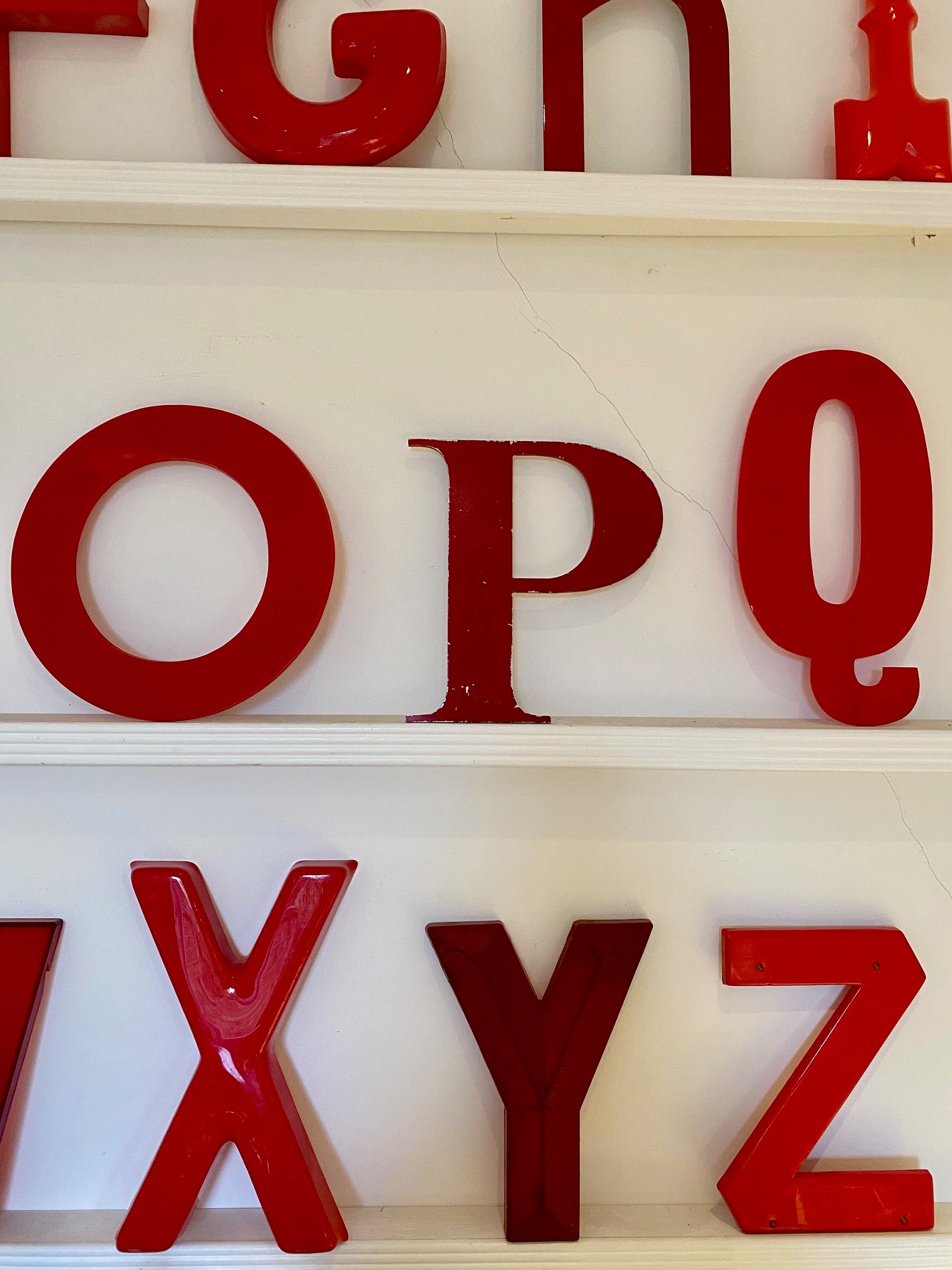 Vintage Red Alphabet