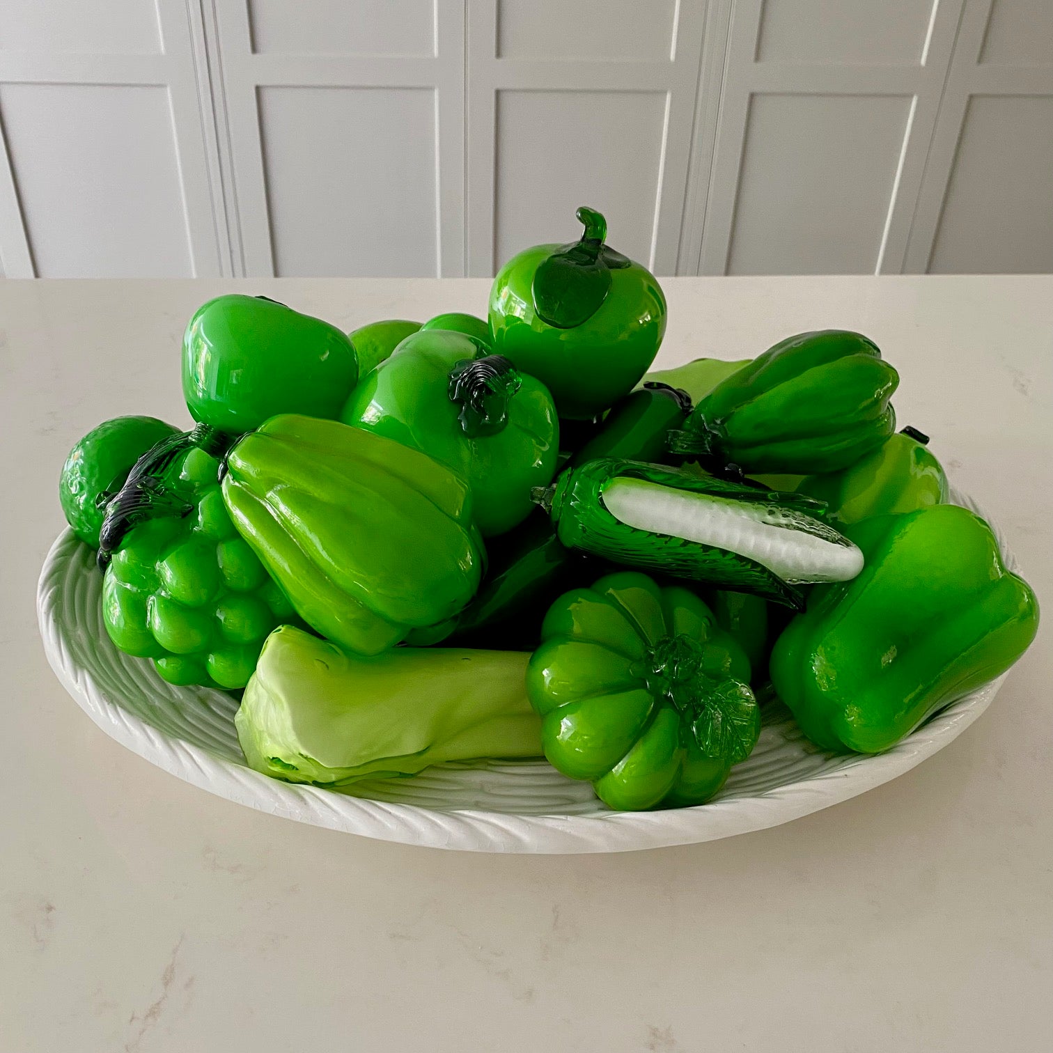Vintage Murano Green Glass Fruit & Veg ??