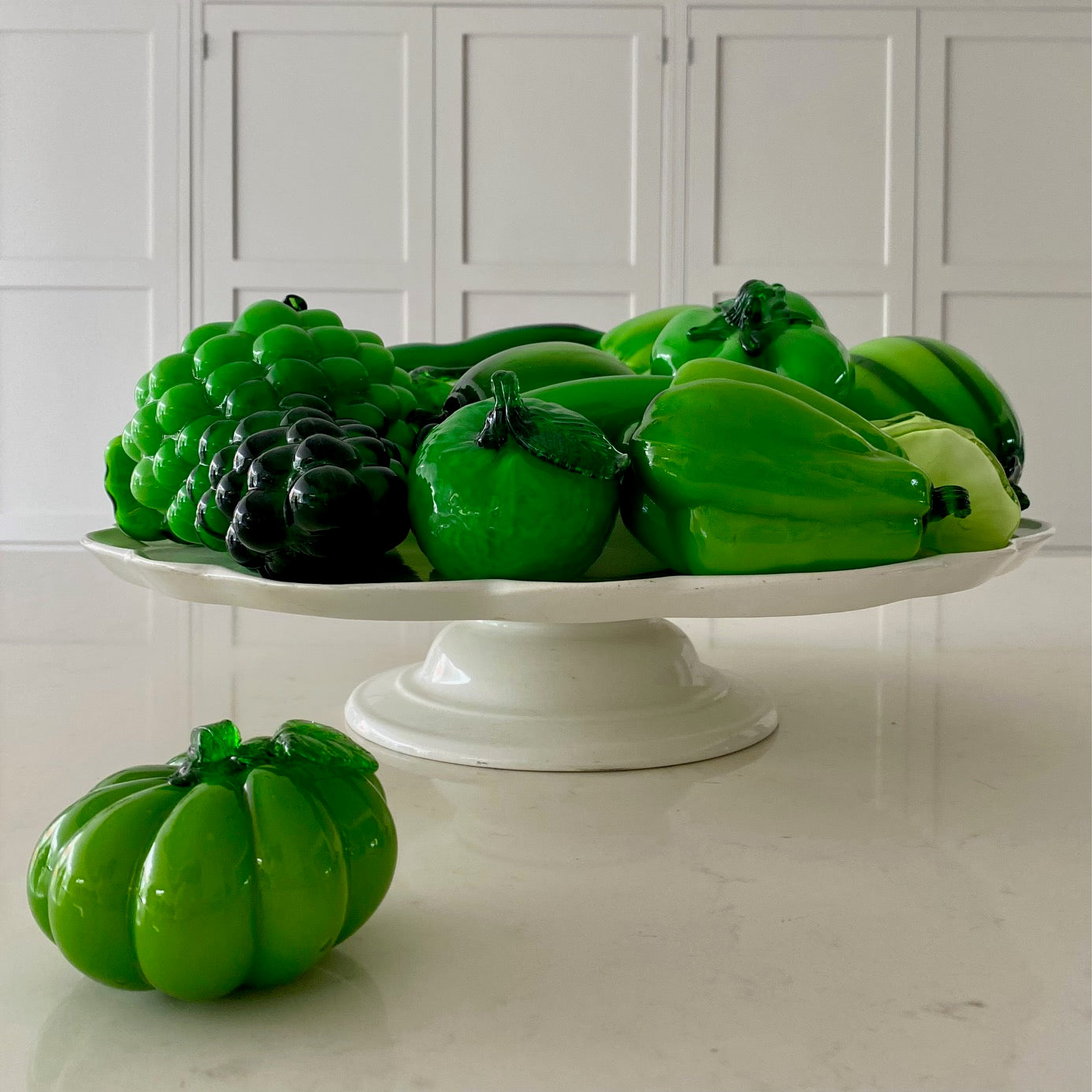 Vintage Murano Green Glass Fruit & Veg ??