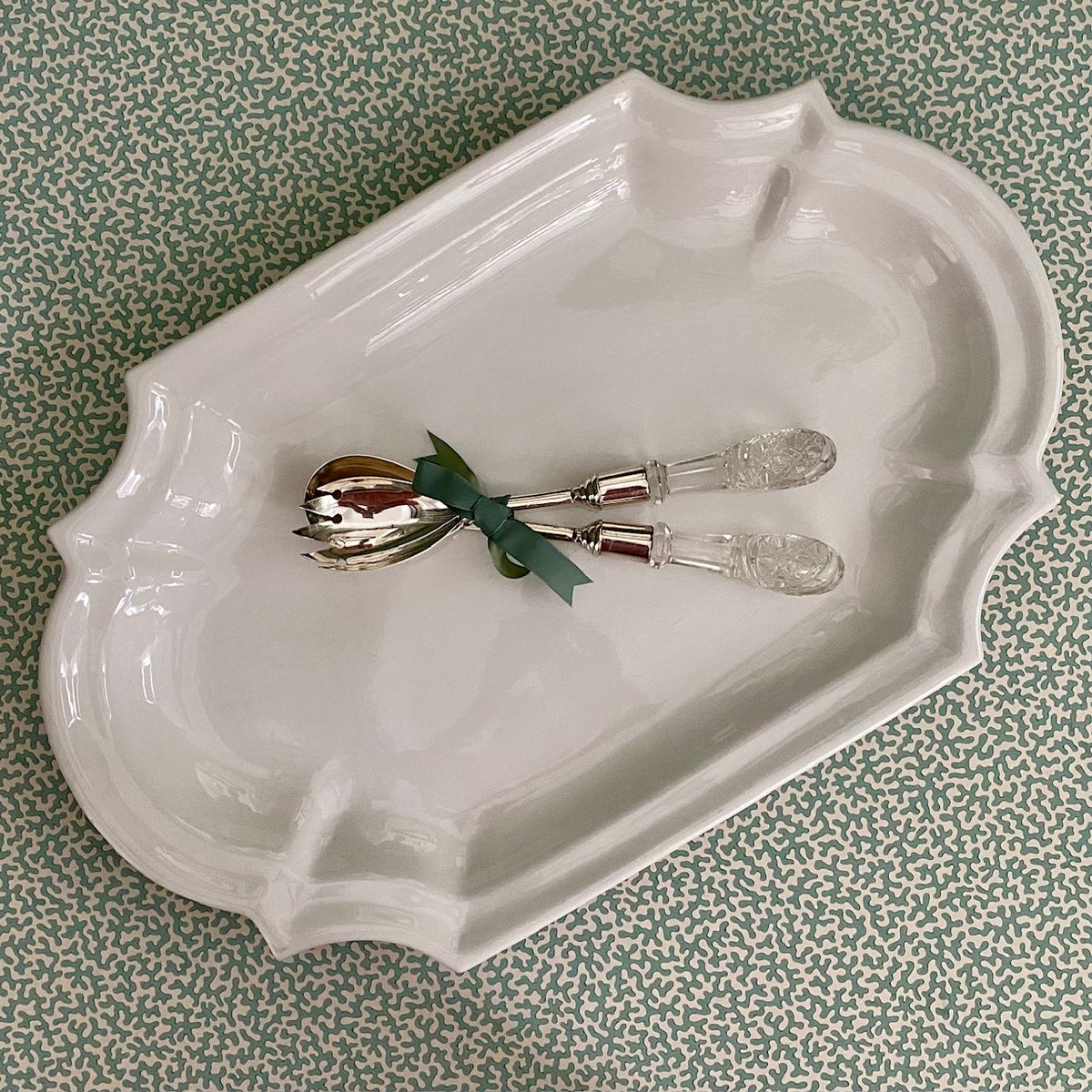 Large Italian White Serving Platter G196