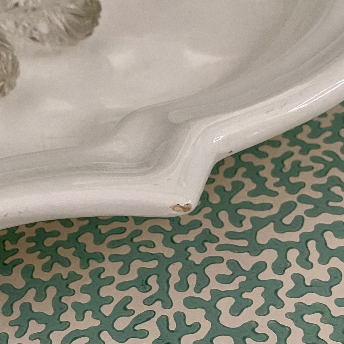 Large Italian White Serving Platter G196