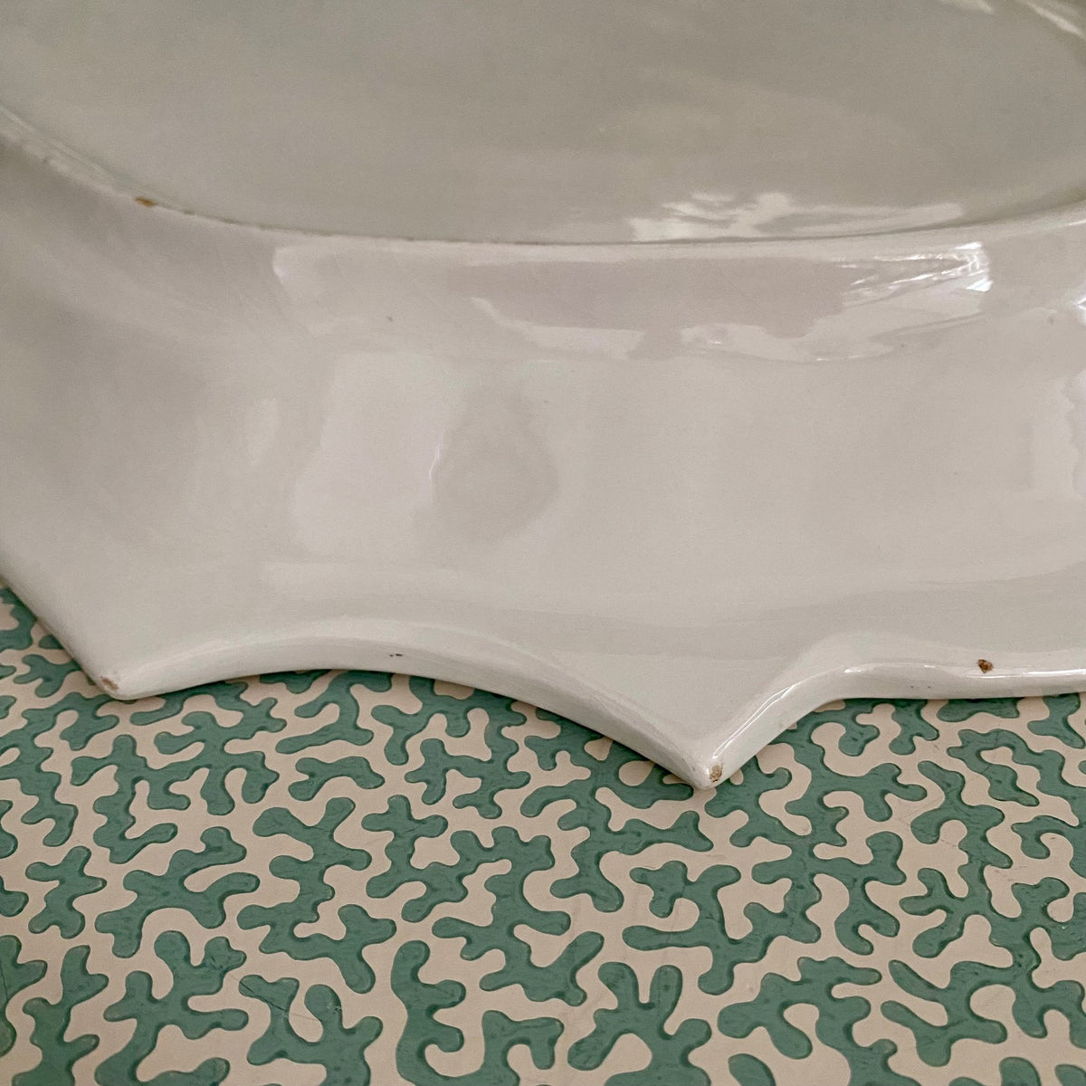 Large Italian White Serving Platter G196