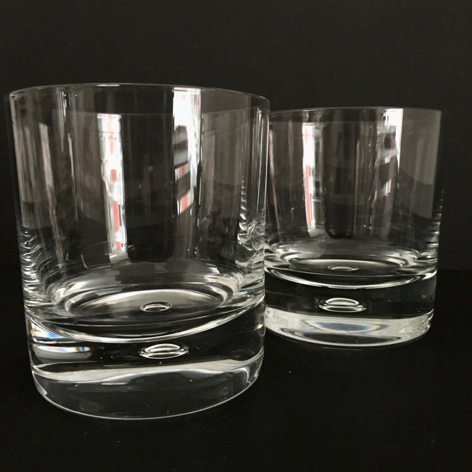 PAIR VINTAGE FRENCH 1960’S WHISKY TUMBLERS