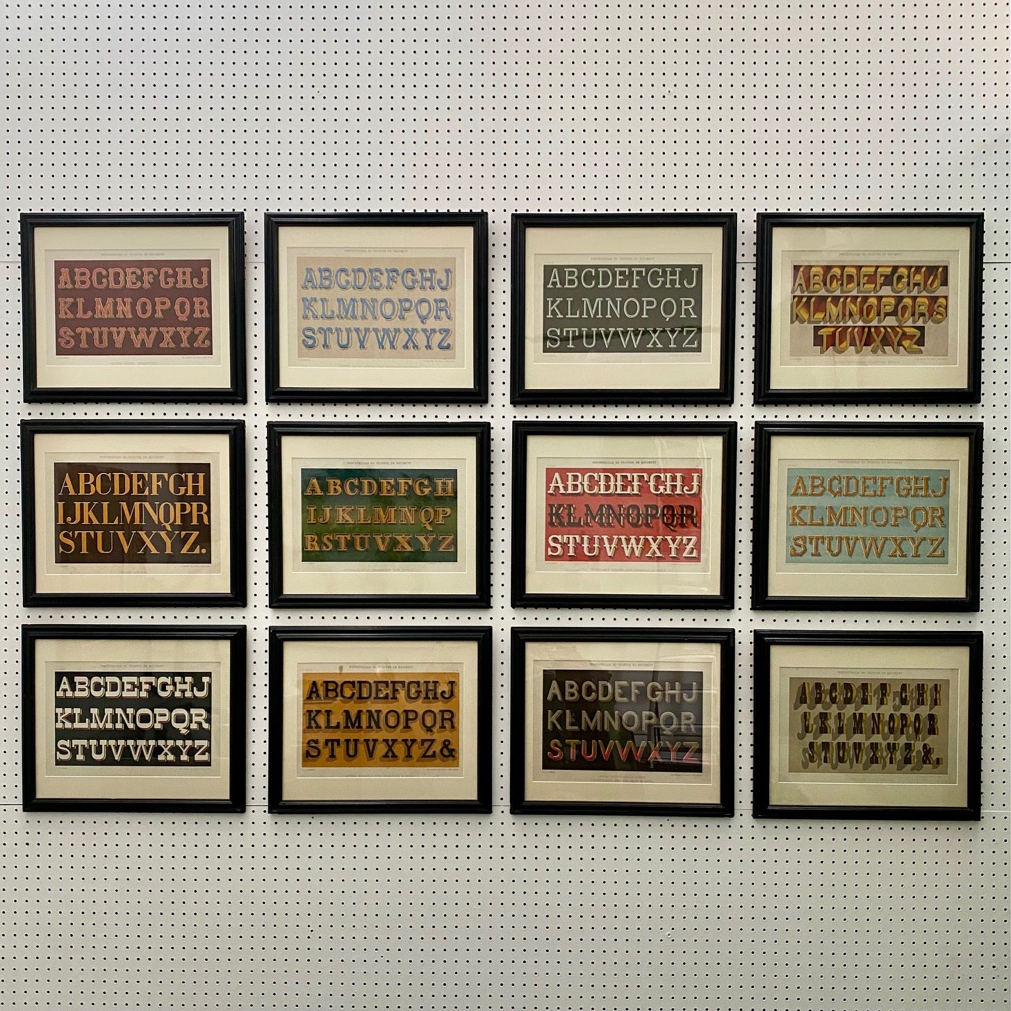 Set 12 Antique French Alphabet Prints
