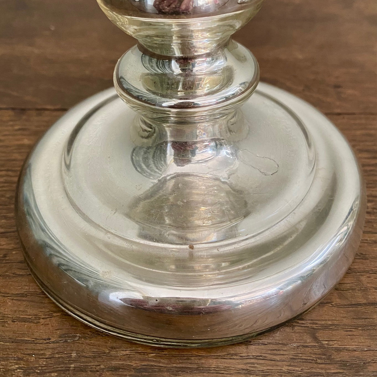 Pair Mercury Glass Candlesticks 378