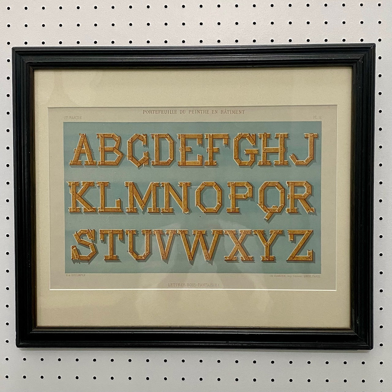 Set 12 Antique French Alphabet Prints