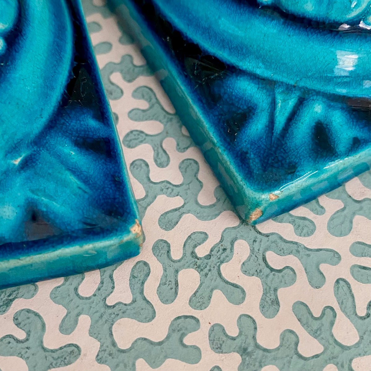 Set 4 Rare Bermantofts Faience Candlesticks c.1880 D89
