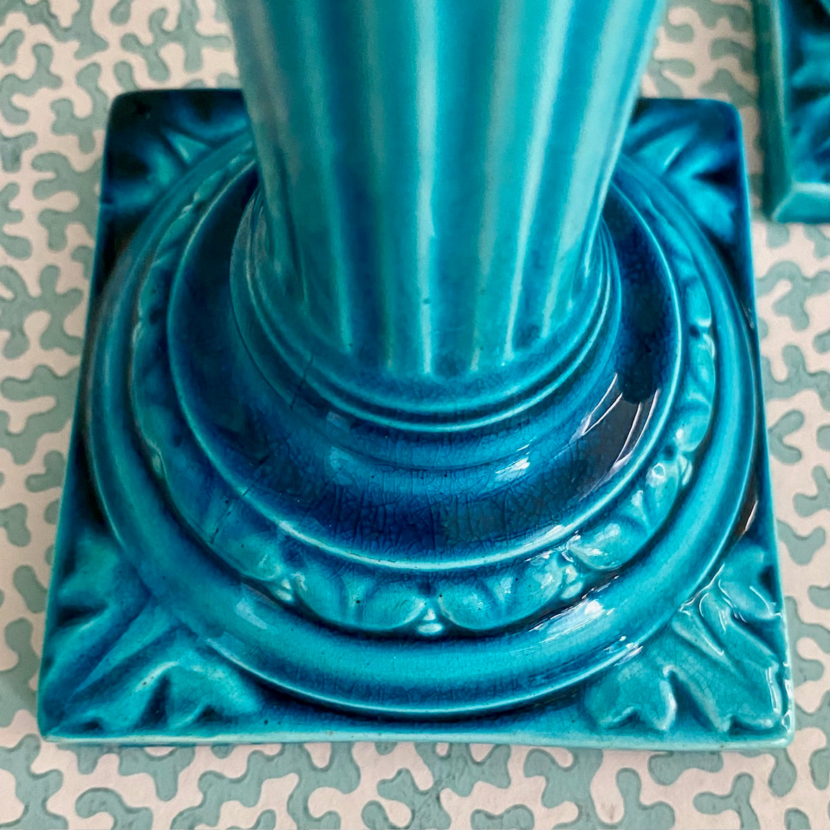 Set 4 Rare Bermantofts Faience Candlesticks c.1880 D89
