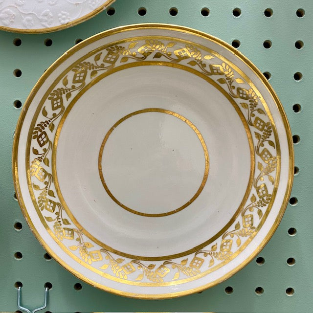 Antique Gold & White Porcelain Display