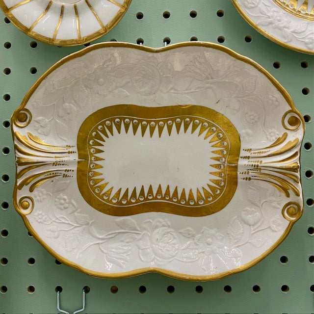Antique Gold & White Porcelain Display
