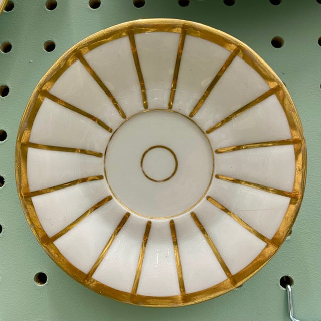 Antique Gold & White Porcelain Display