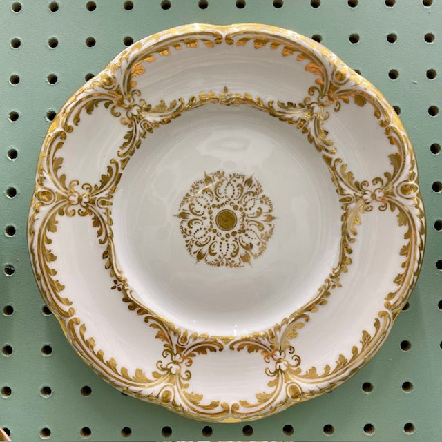 Antique Gold & White Porcelain Display