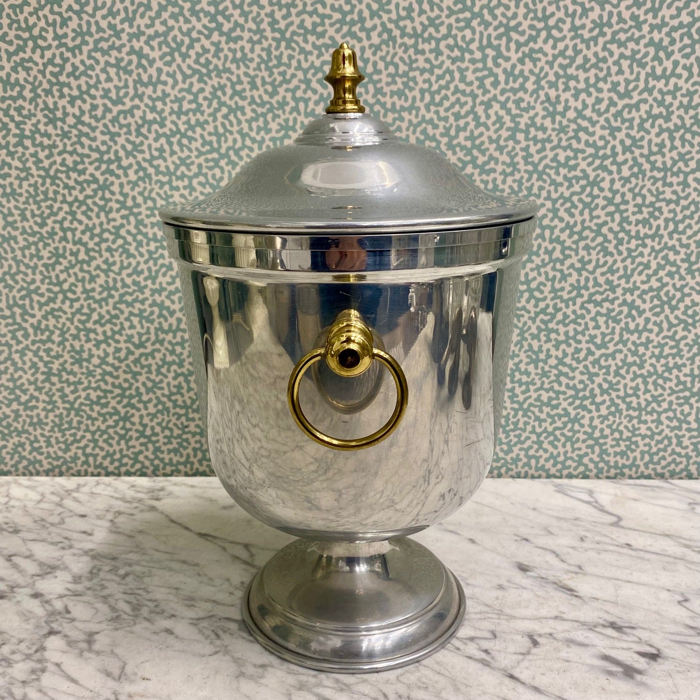 Vintage Italian Two Tone Urn Ice Bucket