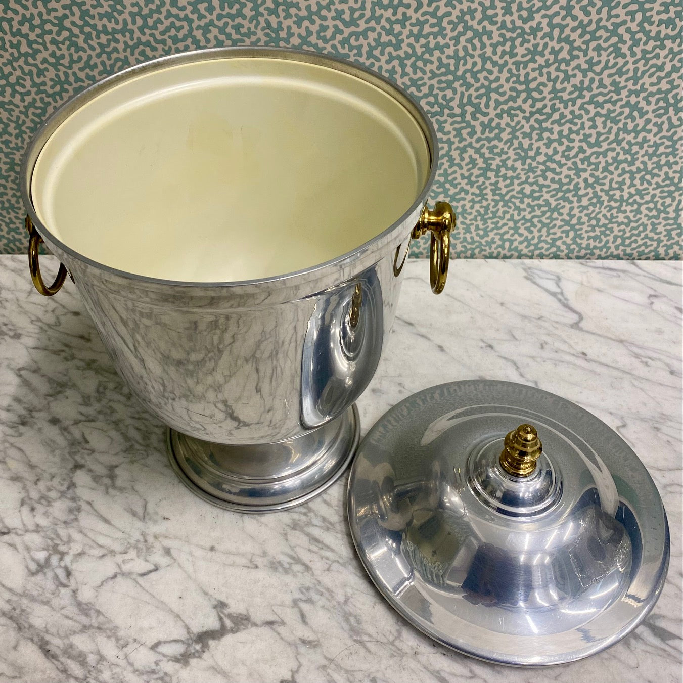 Vintage Italian Two Tone Urn Ice Bucket