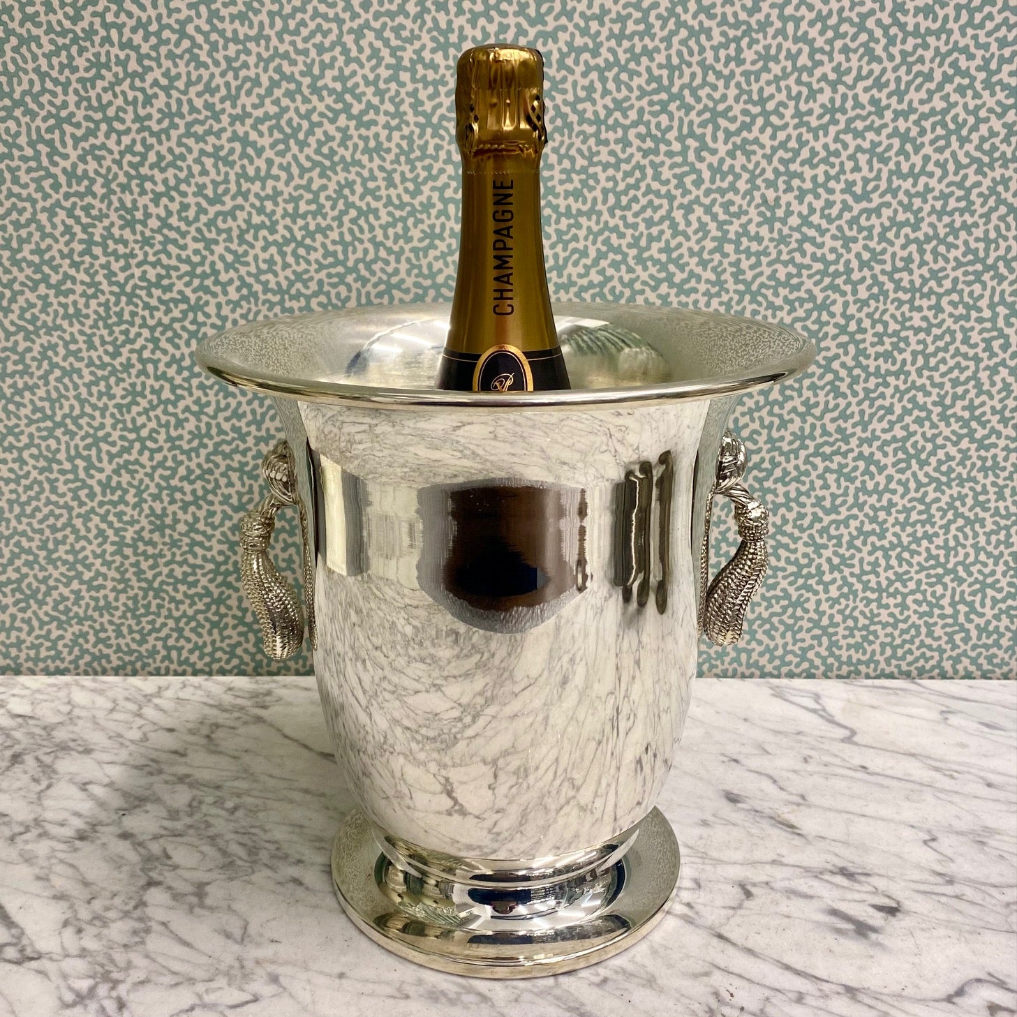 Silver Plated Tassel Wine Cooler