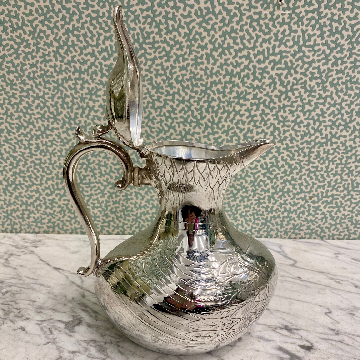 Rare Silver Plated Duck Water Jug