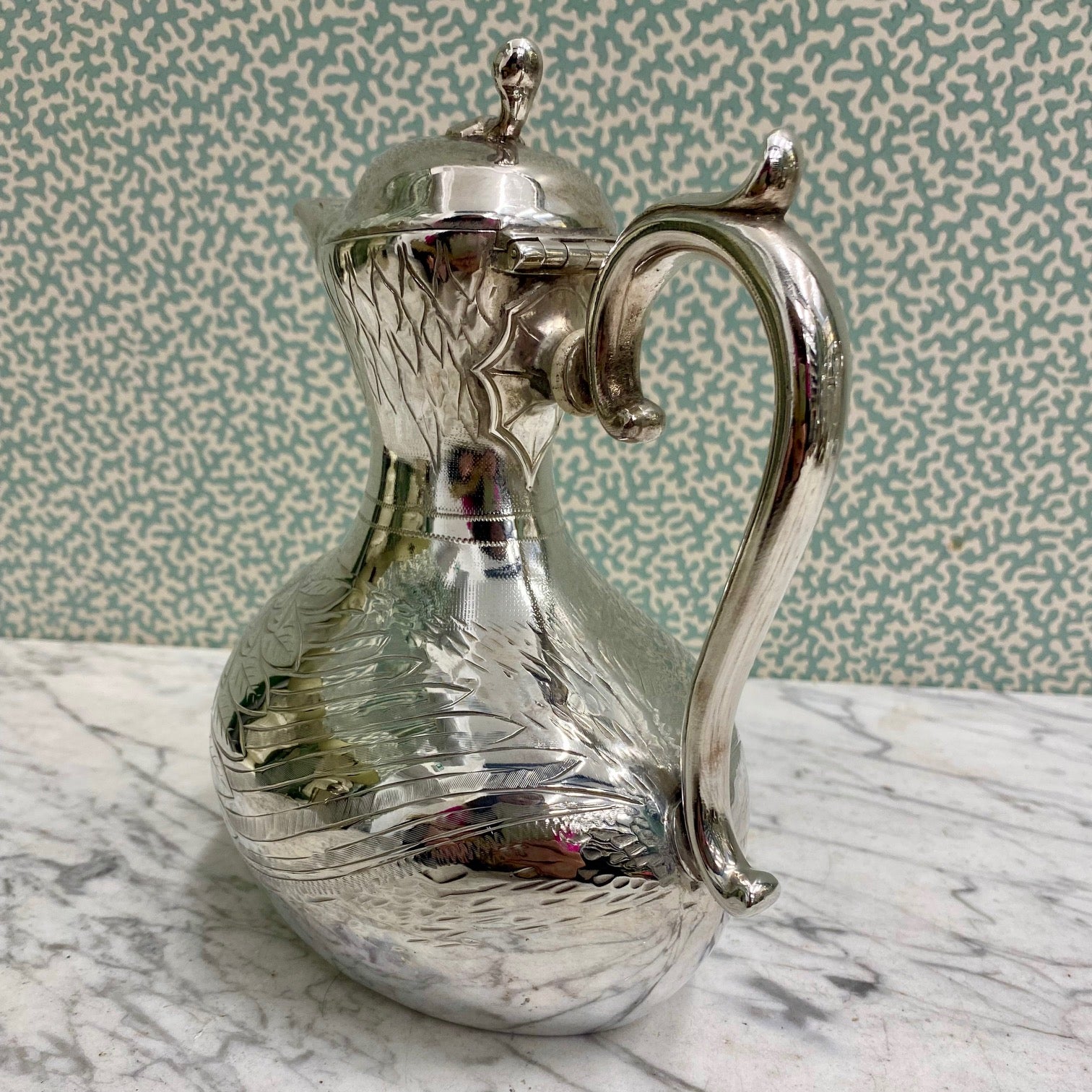 Rare Silver Plated Duck Water Jug