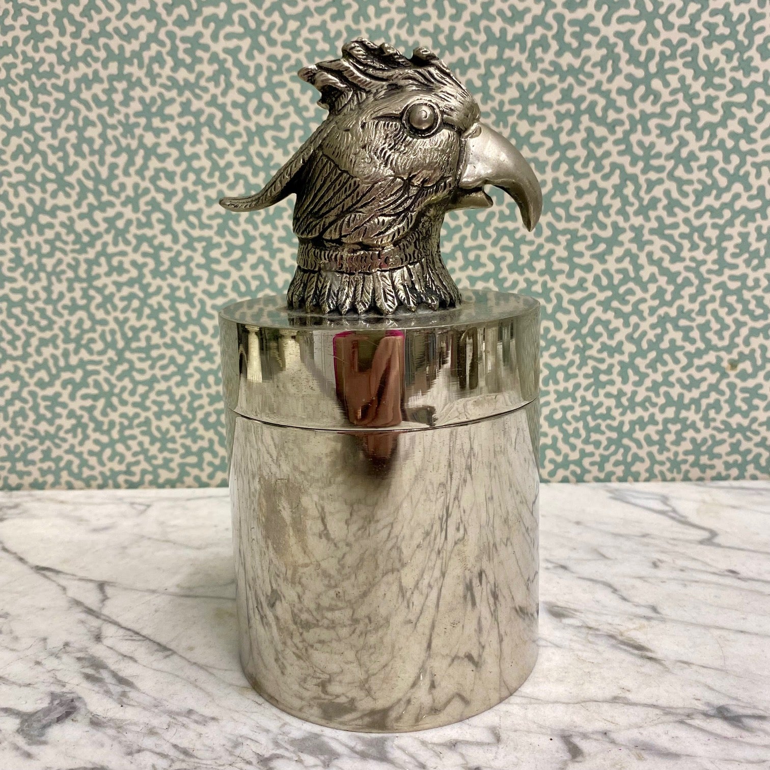 Small Vintage French Parrot Head Ice Bucket