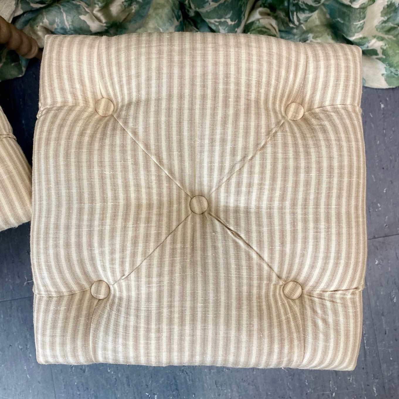 Pair Barley Twist Stools