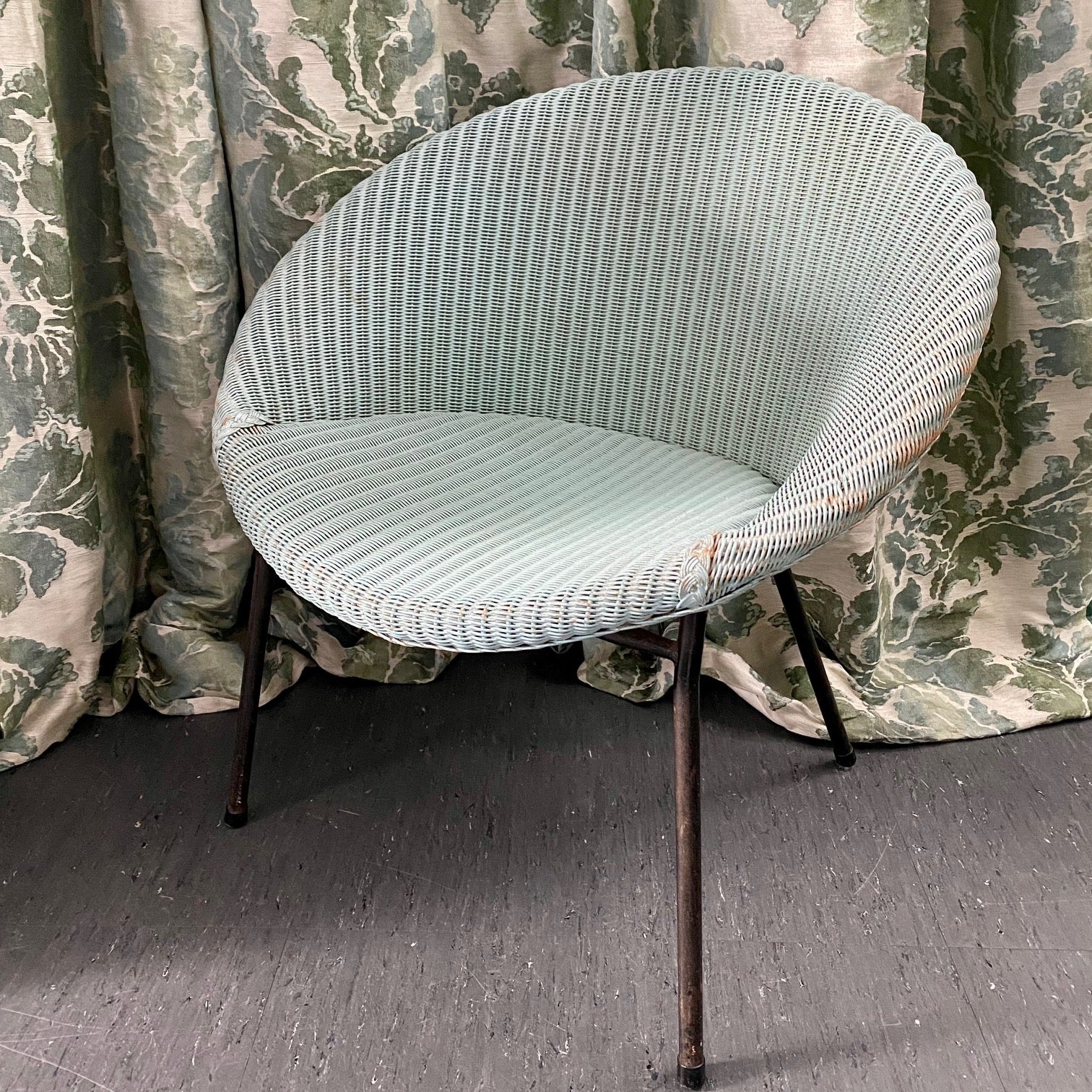 Duck-Egg LLoyd Loom 1950's Lusty Sputnik Chair
