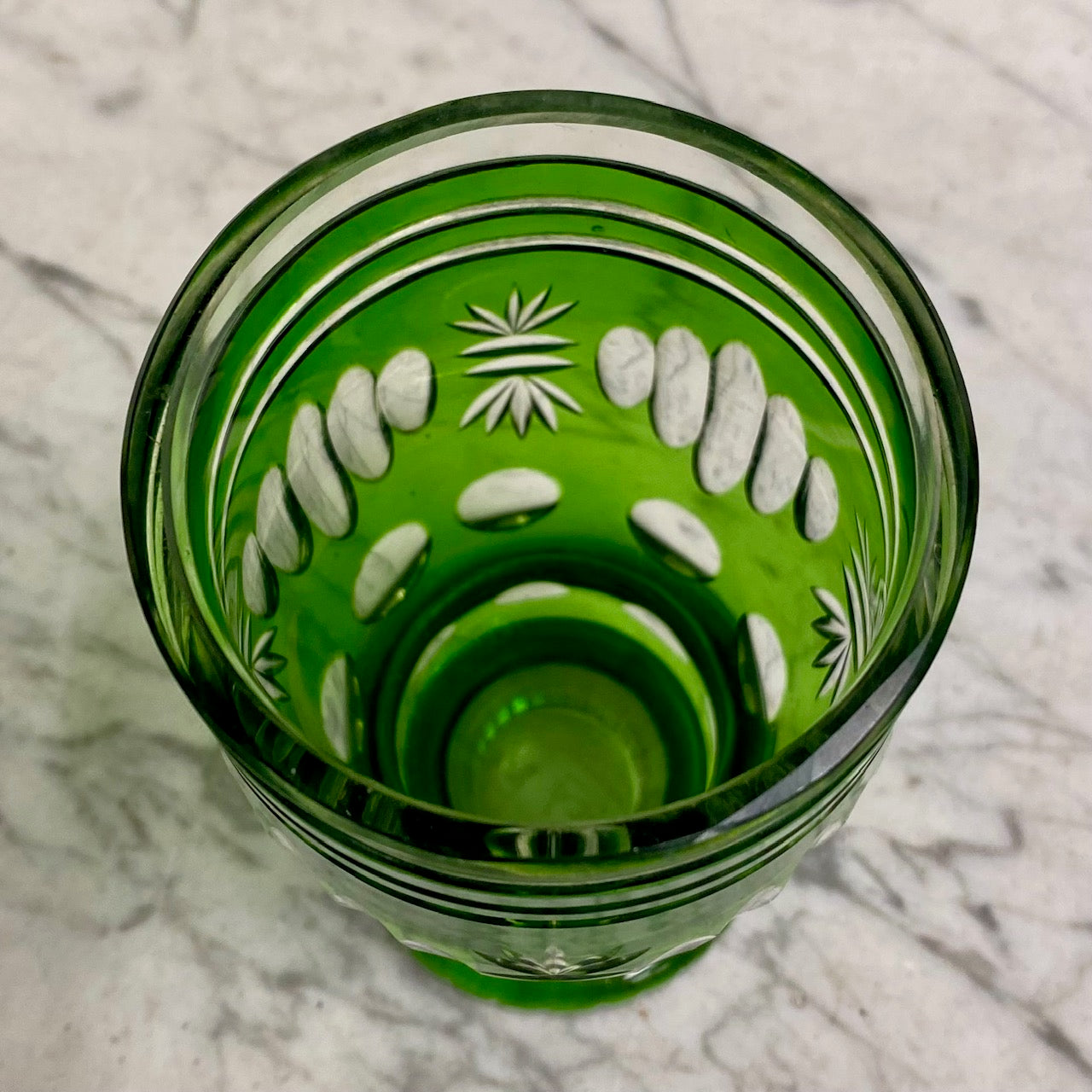 Vintage Small Green Glass Vase