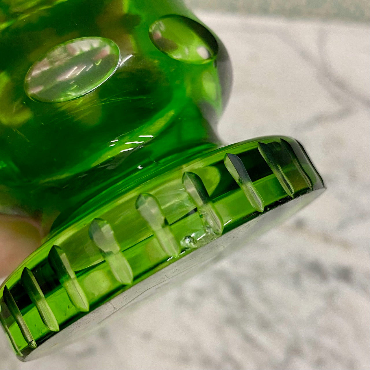 Vintage Small Green Glass Vase
