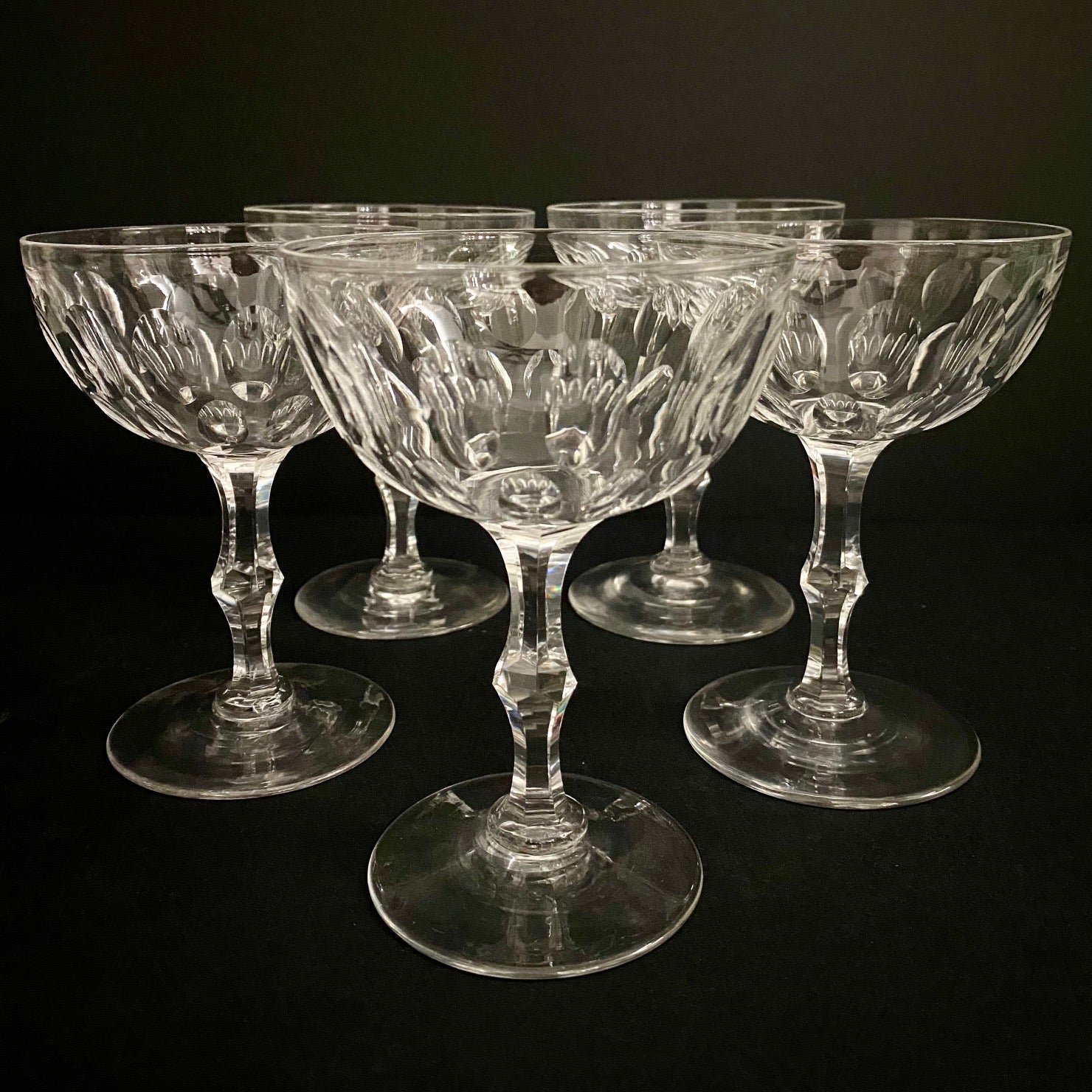 Crystal Champagne Coupes Set of 5
