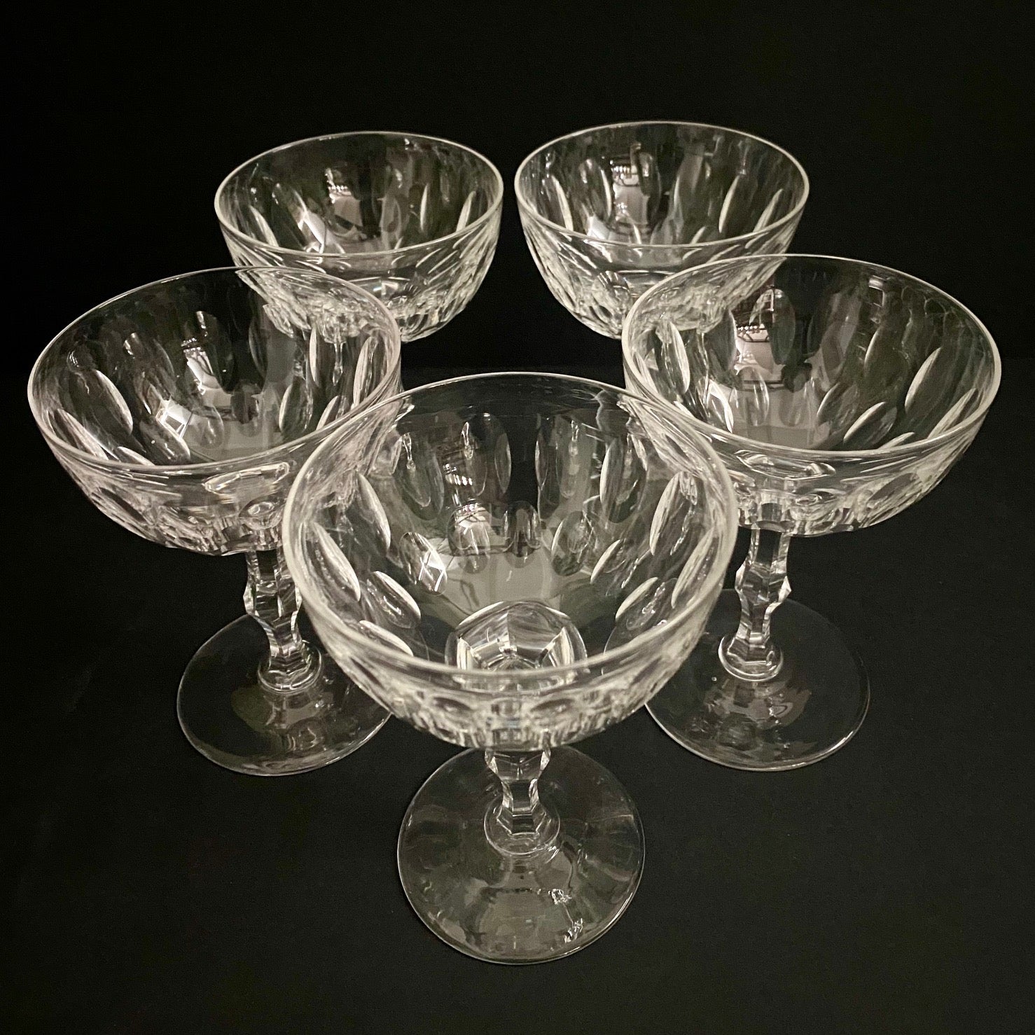 Crystal Champagne Coupes Set of 5