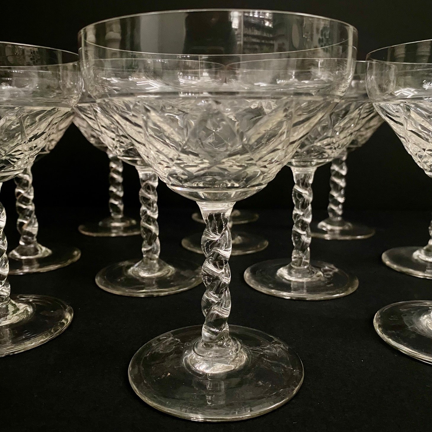 Set 11 1950's Champagne Coupes
