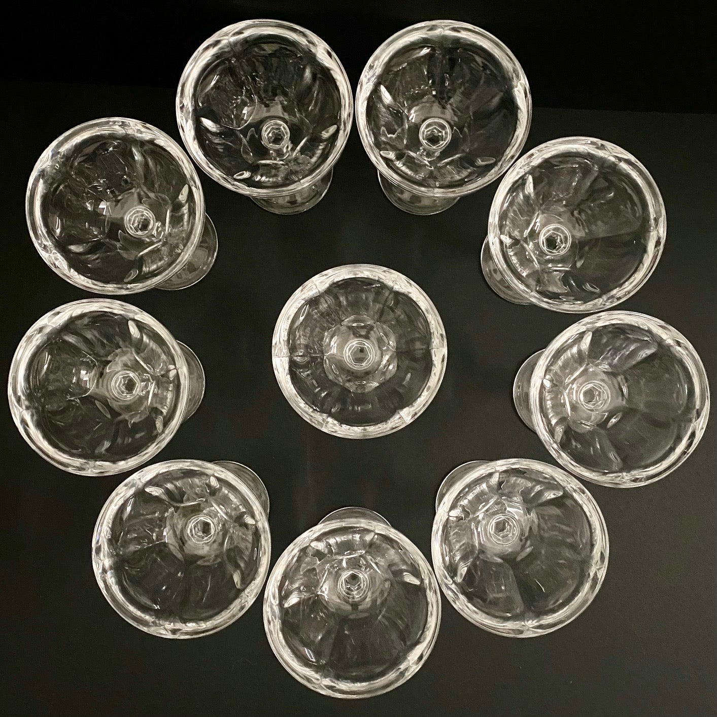 Set 10 Crystal Champagne Coupes