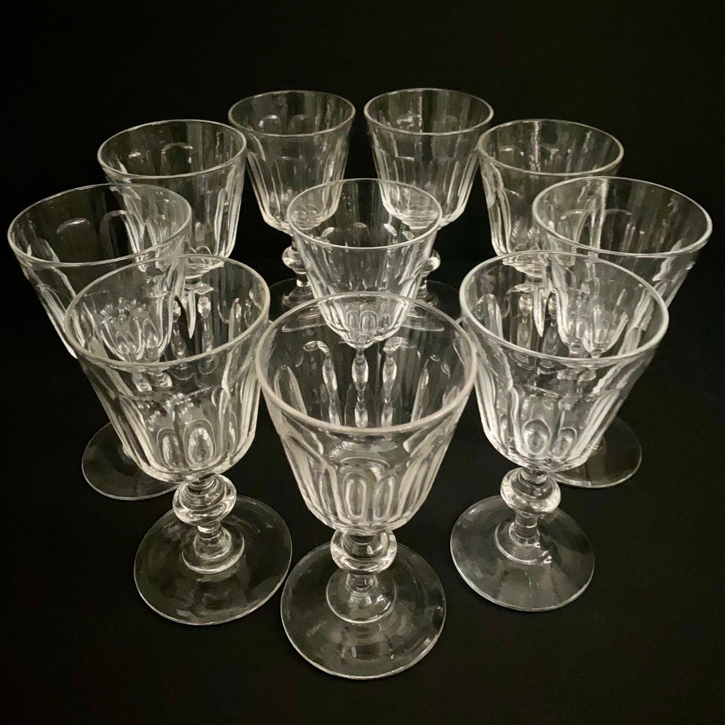 Baccarat Crystal Wine Glasses Set of 10