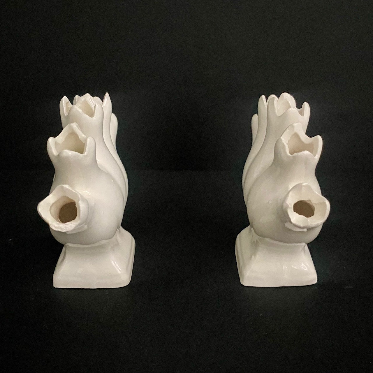 Pair Mini Leart Finger Vases
