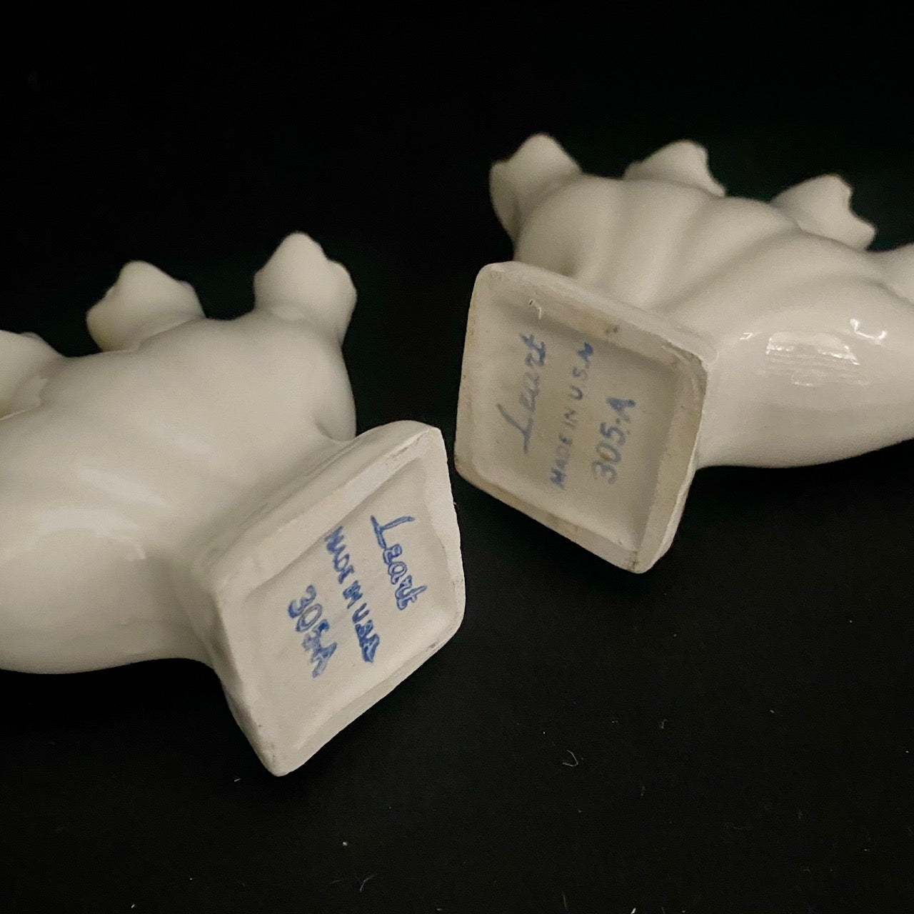 Pair Mini Leart Finger Vases