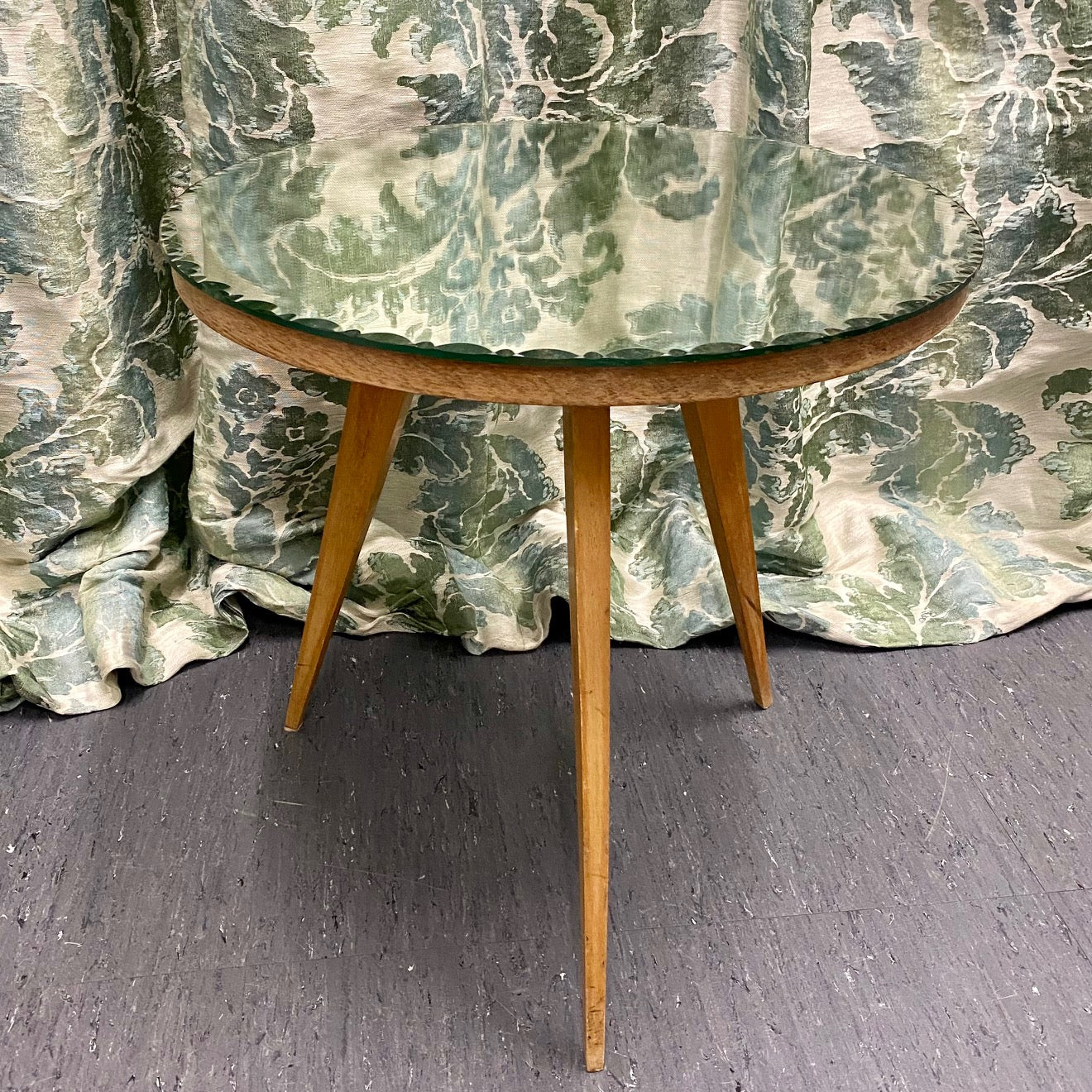 French Art Deco Mirror Side Table