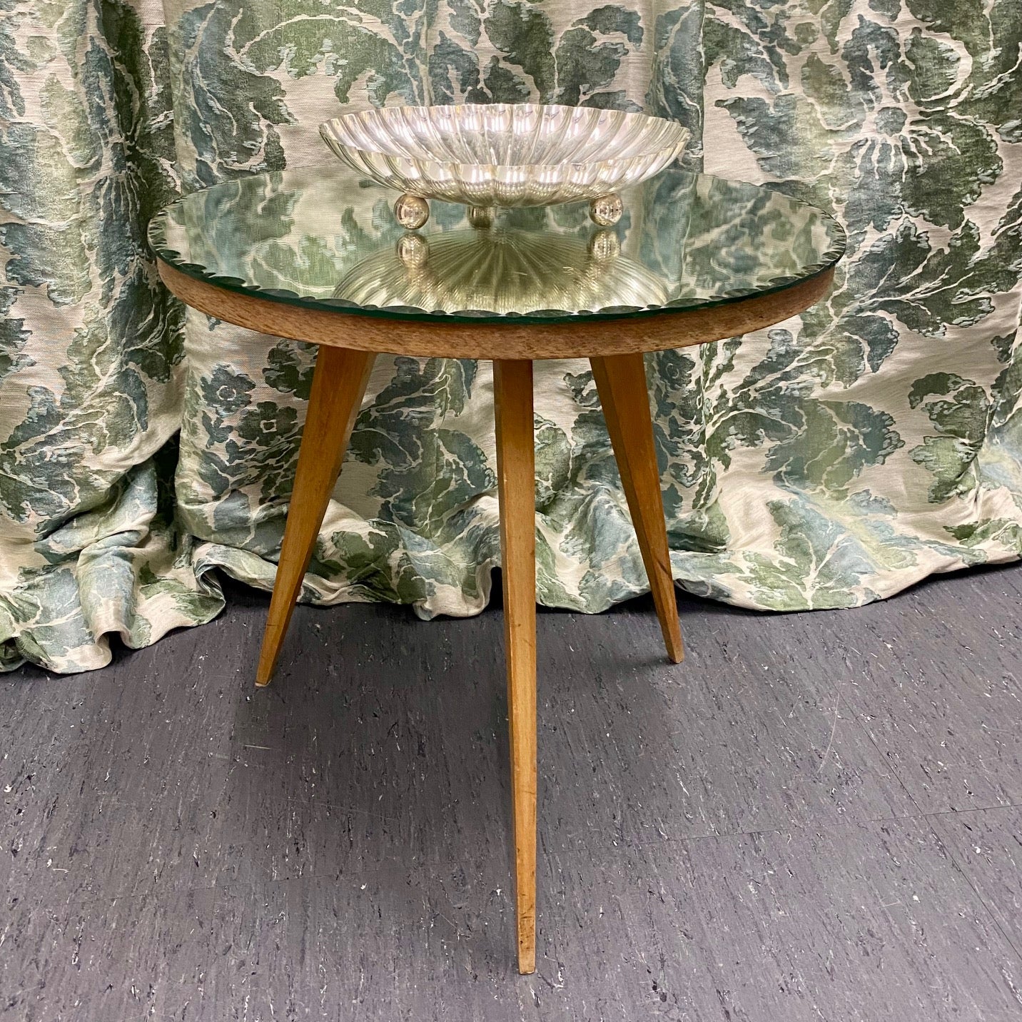 French Art Deco Mirror Side Table