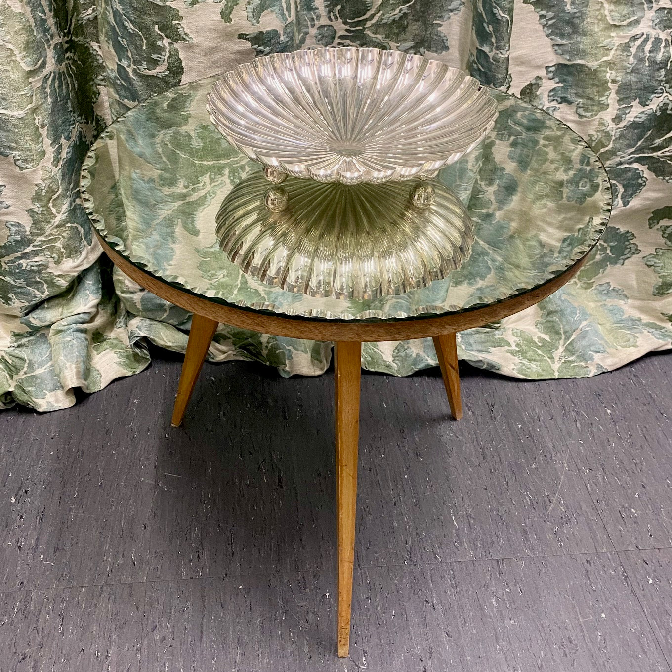 French Art Deco Mirror Side Table