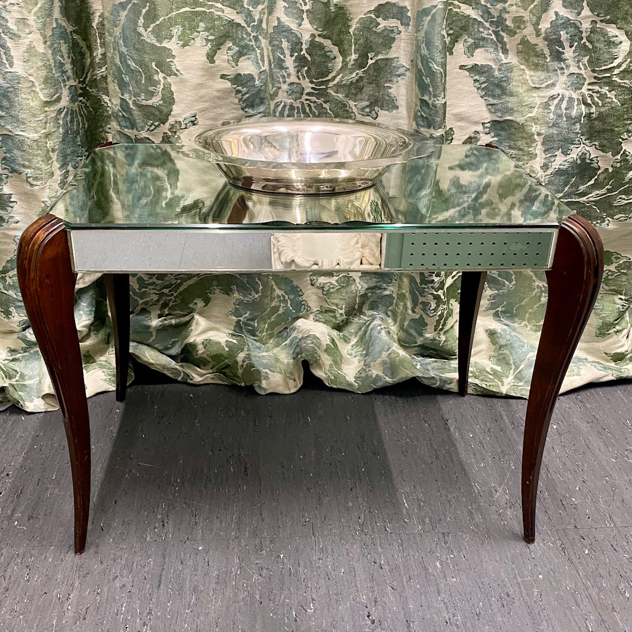 French Art Deco Rectangular Mirror Table
