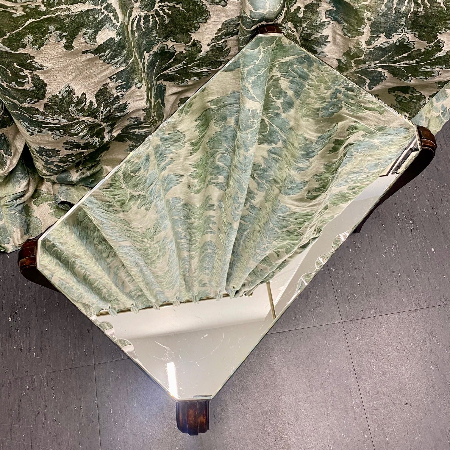 French Art Deco Rectangular Mirror Table