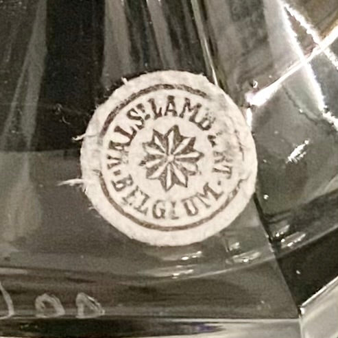 Val St Lambert 1950's Crystal Wine Goblets Set of 12