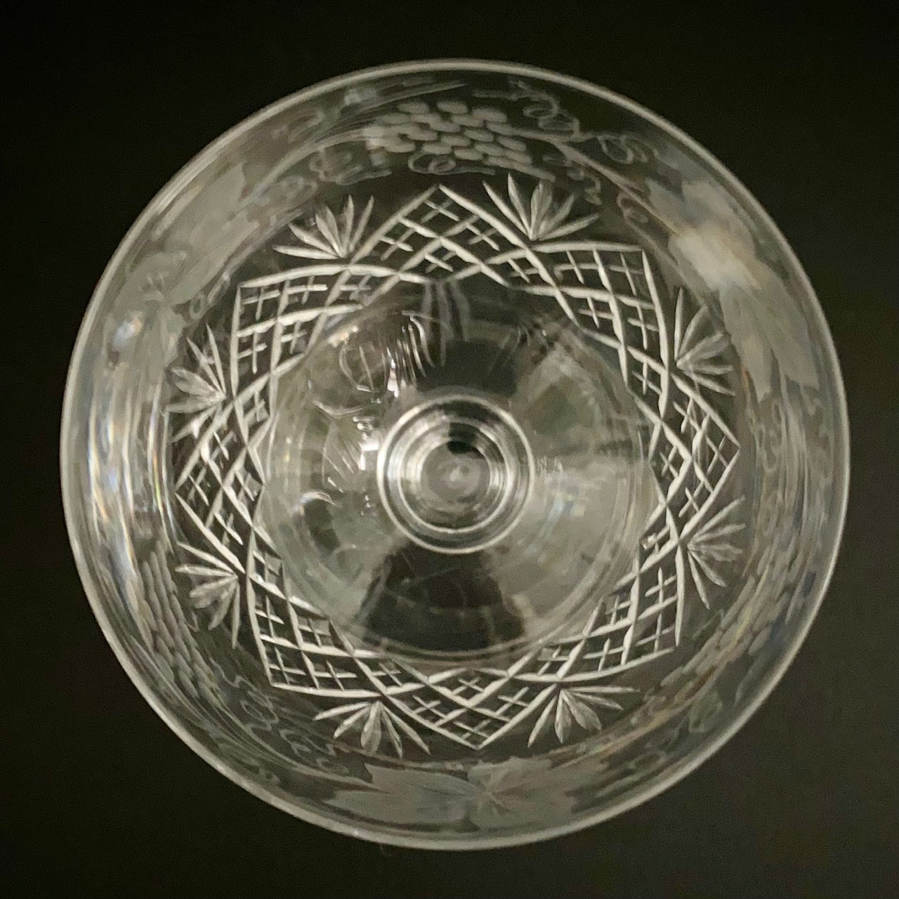 Pair Cut Crystal Goblets