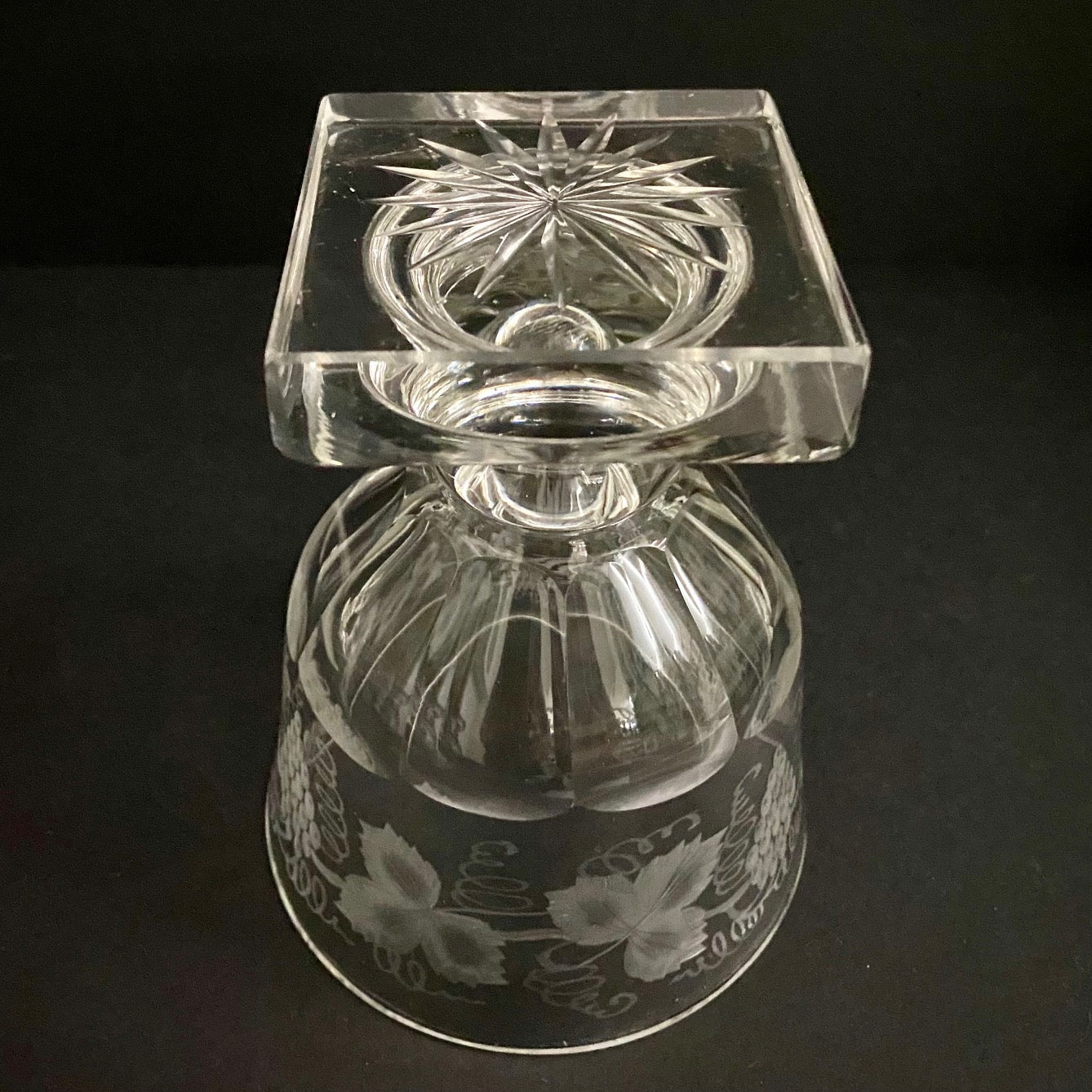 Edwardian Heavy Crystal Goblets Set of 6