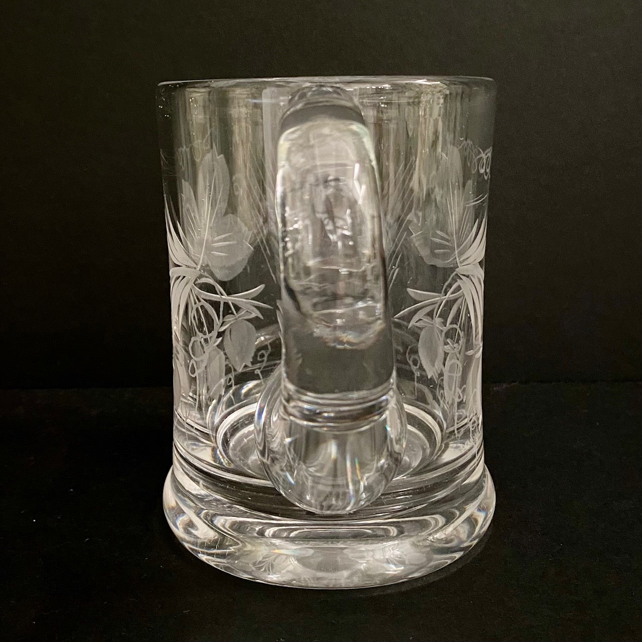 Etched Crystal Pint Tankard