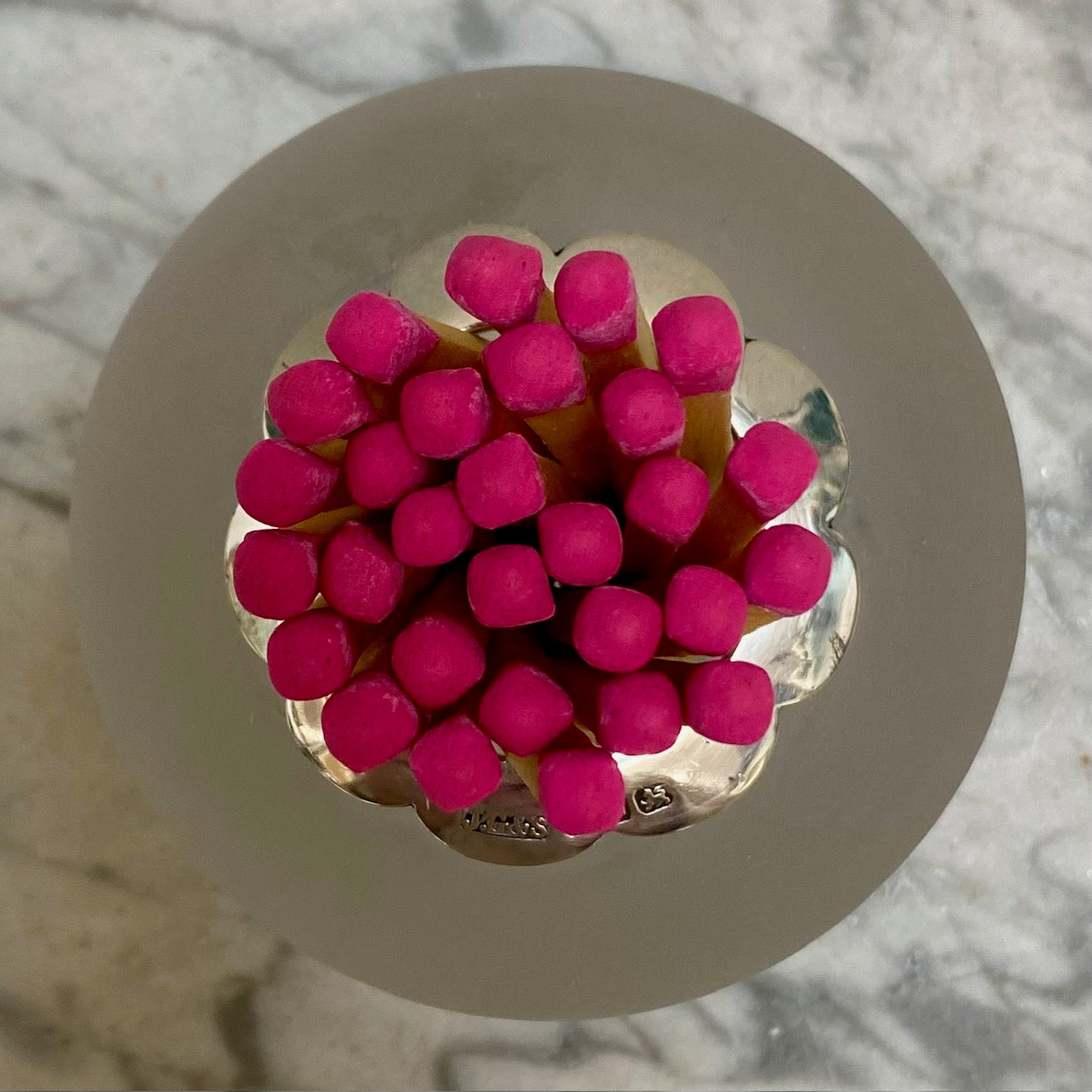 Rare 1892 Scallop Collar Frosted Glass Matchstriker